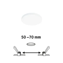 Paulmann 79950 LED Einbaupanel Veluna Edge IP44 90mm 4000K Weiß dimmbar