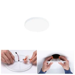Paulmann 79950 LED Einbaupanel Veluna Edge IP44 90mm 4000K Weiß dimmbar