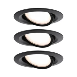 Paulmann 93080 LED Einbeuleuchte Nova Plus Coin Basiset schwarz 2700K dimmbar