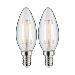 Paulmann 28855 LED Filament Kerze 2x2,7W E14 Klar Warmweiß