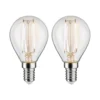 Paulmann 28857 LED Filament Tropfen 2x2,7W E14 Klar Warmweiß