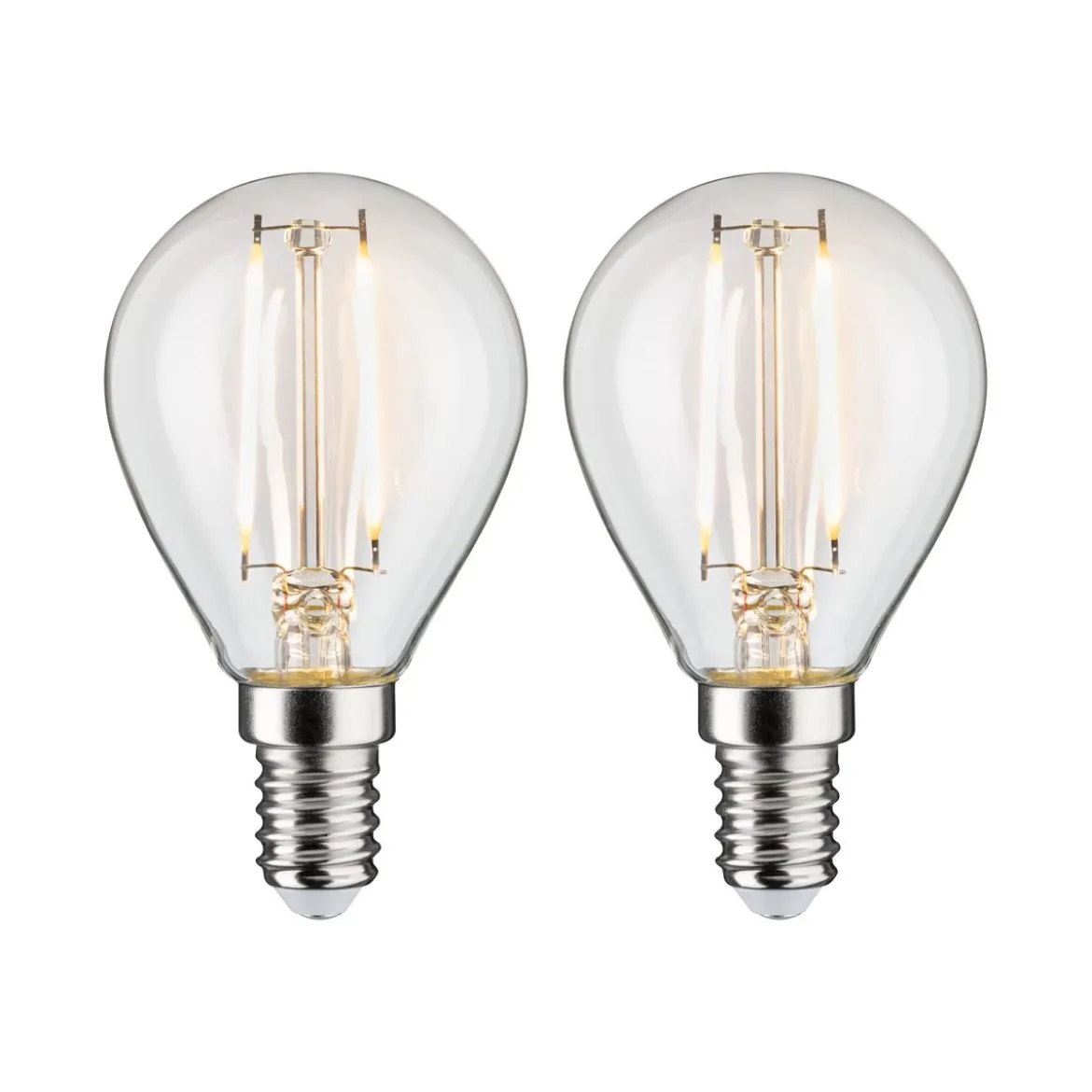 Paulmann 28857 LED Filament Tropfen 2x2,7W E14 Klar Warmweiß
