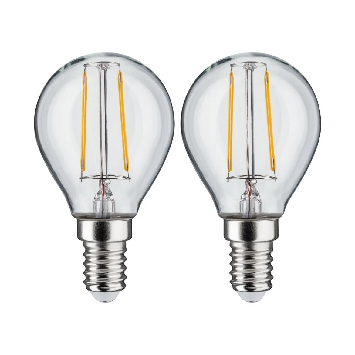 Paulmann 28857 LED Filament Tropfen 2x2,7W E14 Klar Warmweiß