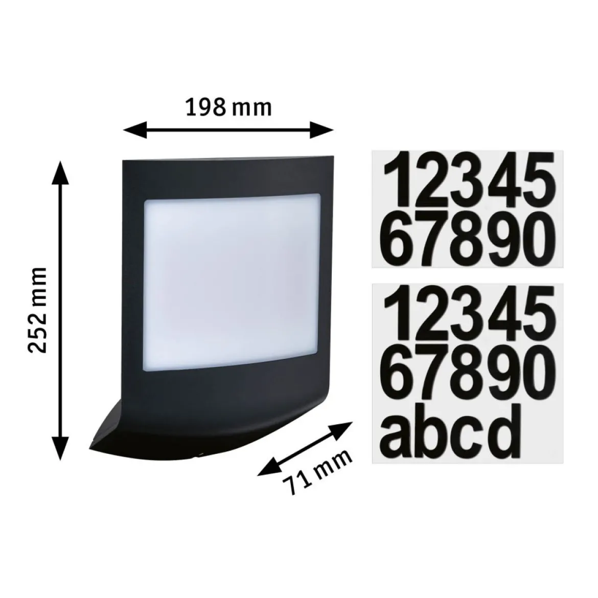 Paulmann 94509 LED Hausnummernleuchte Smart Home Zigbee Padea IP44 tunable warm