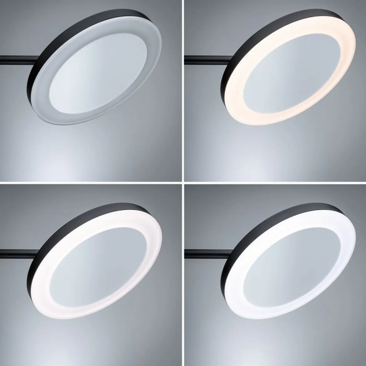 Paulmann 71149 LED Kosmetikspiegel Masua WhiteSwitch IP44 Schwarz