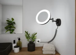 Paulmann 71149 LED Kosmetikspiegel Masua WhiteSwitch IP44 Schwarz