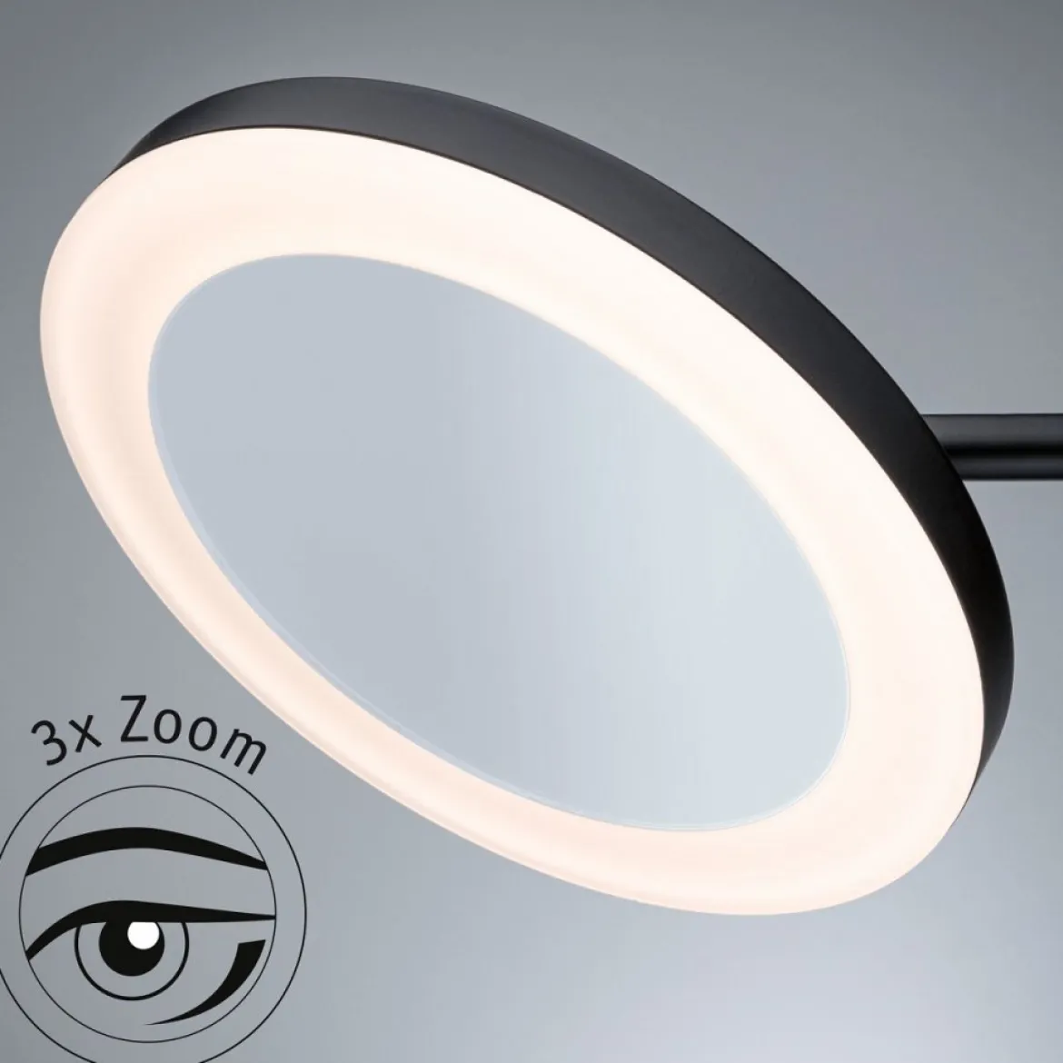 Paulmann 71149 LED Kosmetikspiegel Masua WhiteSwitch IP44 Schwarz