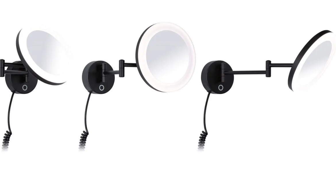 Paulmann 71149 LED Kosmetikspiegel Masua WhiteSwitch IP44 Schwarz