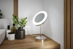 Paulmann 71150 LED Kosmetikspiegel Masua freistehend WhiteSwitch IP44 Chrom