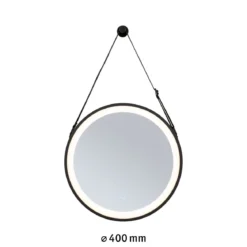 Paulmann 71092 LED Leuchtspiegel Miro IP44 Tunable White Schwarz 40cm 2700K