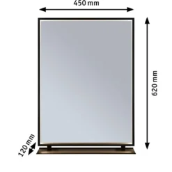 Paulmann 71093 LED Leuchtspiegel Miro IP44 Tunable White Schwarz 62x45cm 3000K