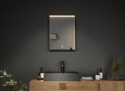 Paulmann 71093 LED Leuchtspiegel Miro IP44 Tunable White Schwarz 62x45cm 3000K