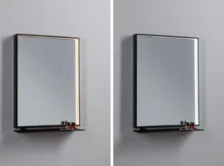 Paulmann 71093 LED Leuchtspiegel Miro IP44 Tunable White Schwarz 62x45cm 3000K
