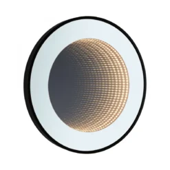 Paulmann 79561 LED Leuchtspiegel Miro Infinity Effekt IP44 Tunable White Schwarz 50cm