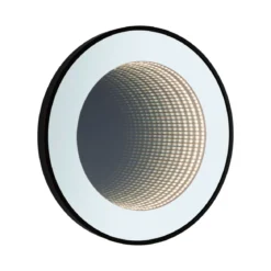 Paulmann 79561 LED Leuchtspiegel Miro Infinity Effekt IP44 Tunable White Schwarz 50cm