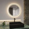 Paulmann 71088 LED Leuchtspiegel Mirra rund schwarz WhiteSwitch dimmbar