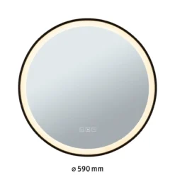 Paulmann 71088 LED Leuchtspiegel Mirra rund schwarz WhiteSwitch dimmbar