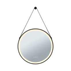 Paulmann 71089 LED Leuchtspiegel Mirra rund schwarz WhiteSwitch dimmbar mit Aufhängung