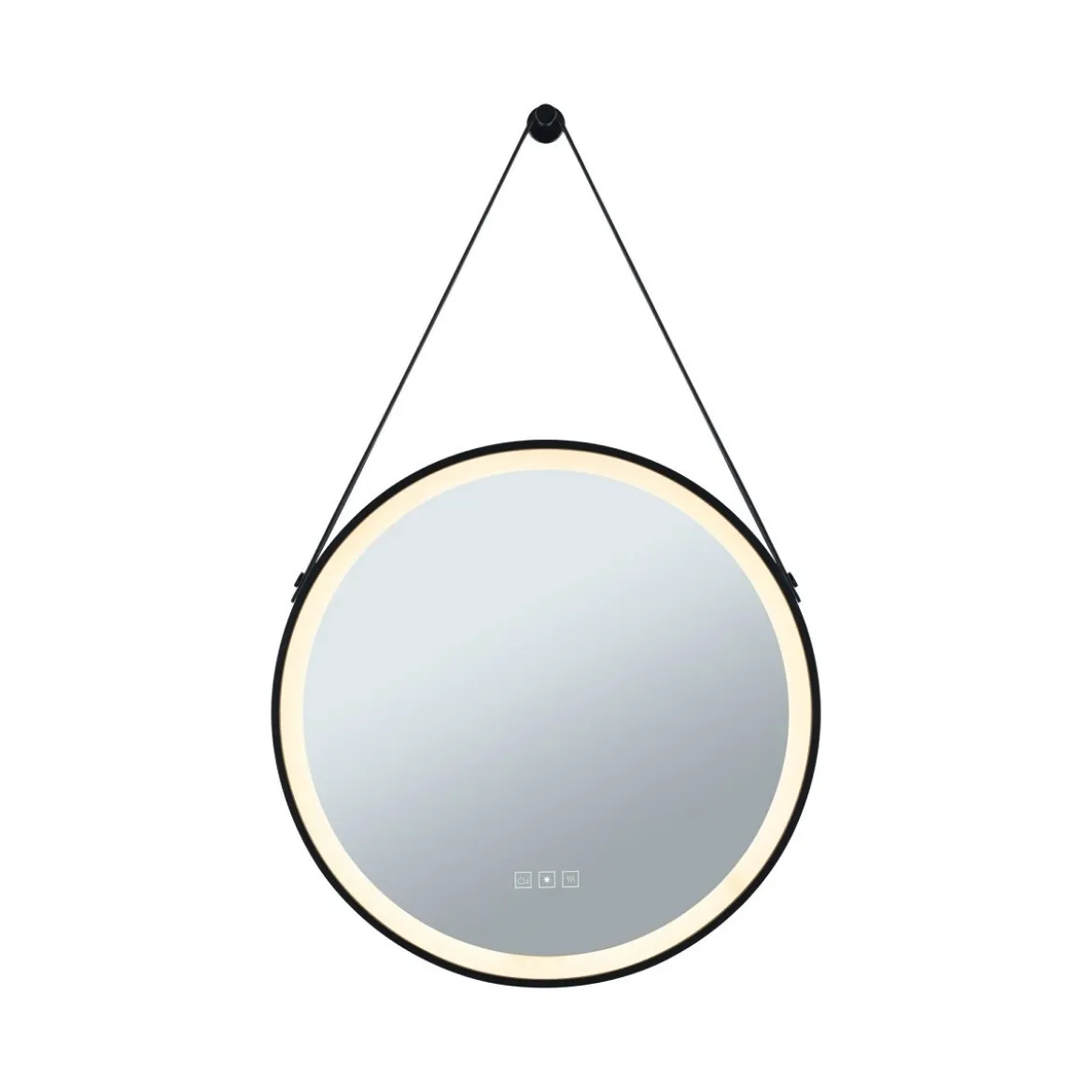 Paulmann 71089 LED Leuchtspiegel Mirra rund schwarz WhiteSwitch dimmbar mit Aufhängung