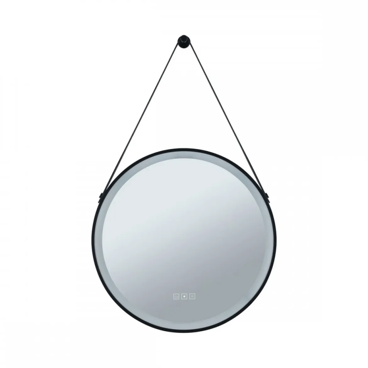 Paulmann 71089 LED Leuchtspiegel Mirra rund schwarz WhiteSwitch dimmbar mit Aufhängung