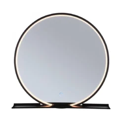 Paulmann 71090 LED Leuchtspiegel Miro IP44 Tunable White Schwarz 50cm 2700K