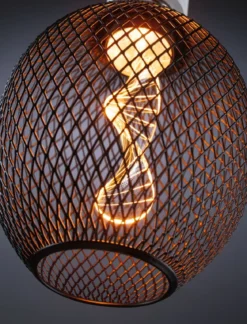 Paulmann 29086 LED Lichtquelle Globe Helix E27 Goldlicht Metall schwarz