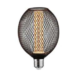 Paulmann 29087 LED Lichtquelle Globe Spiral E27 Goldlicht Metall schwarz