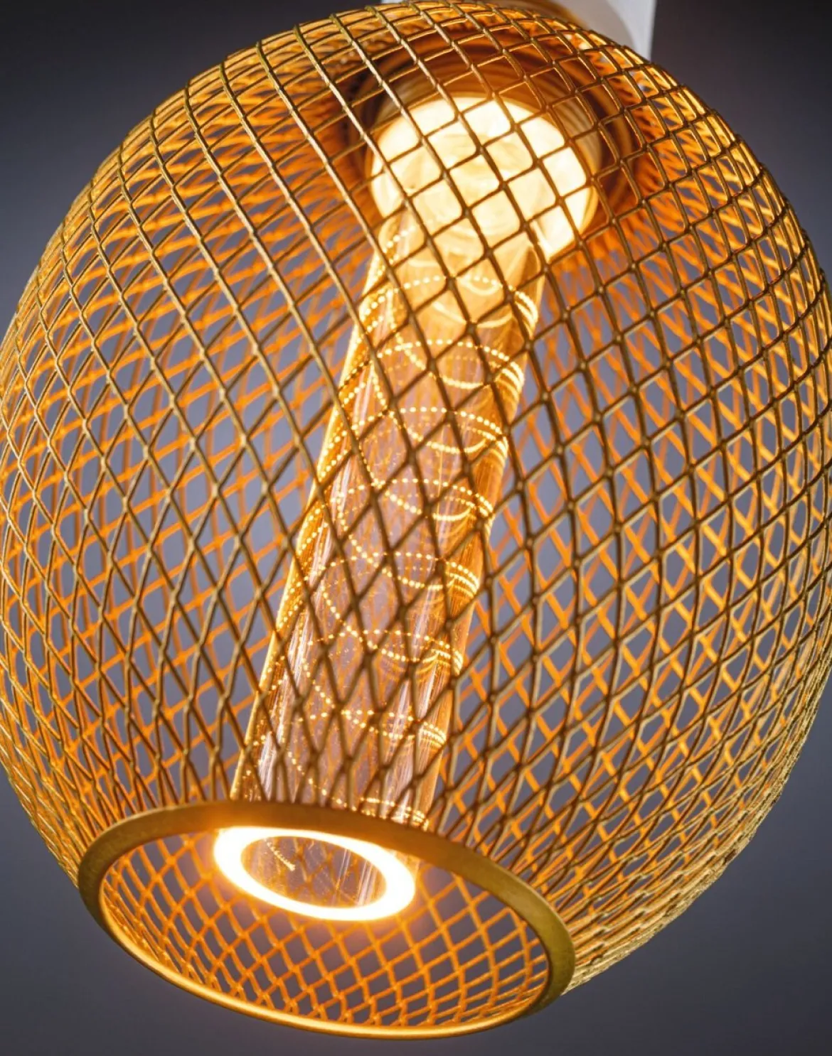 Paulmann 29089 LED Lichtquelle Globe Spiral E27 Goldlicht Metall messing