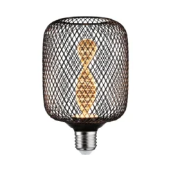 Paulmann 29082 LED Lichtquelle Zyl Helix E27 Goldlicht Metall schwarz