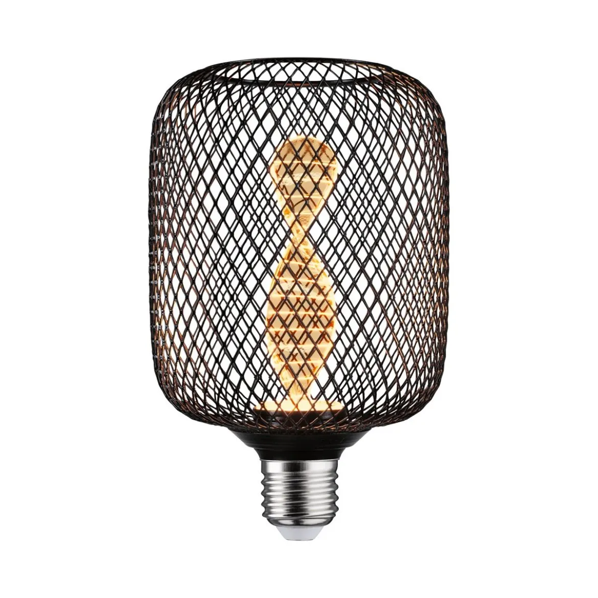Paulmann 29082 LED Lichtquelle Zyl Helix E27 Goldlicht Metall schwarz