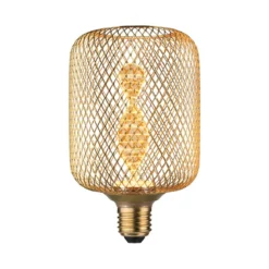 Paulmann 29084 LED Lichtquelle Zyl Helix E27 Goldlicht Metall messing