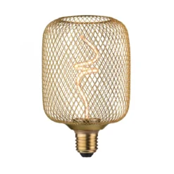 Paulmann 29260 LED Lichtquelle Zyl Metallic Glow E27 Goldlicht messing dimmbar