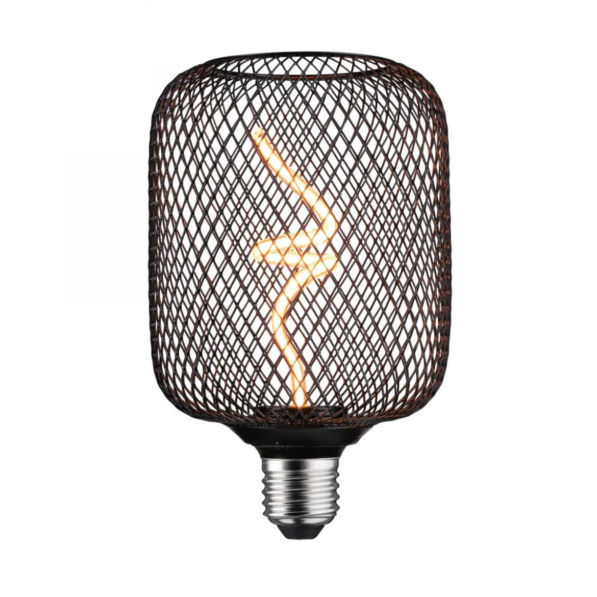 Paulmann 29262 LED Lichtquelle Zyl Metallic Glow E27 Goldlicht schwarz dimmbar