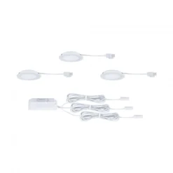 Paulmann 93115 LED Möbeleinbauleuchten 3er Set 3000K Weiß