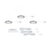 Paulmann 93116 LED Möbeleinbauleuchten 3er Set 3000K Eisen