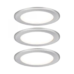 Paulmann 93116 LED Möbeleinbauleuchten 3er Set 3000K Eisen