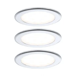 Paulmann 93118 LED Möbeleinbauleuchten 3er Set 3000K Chrom