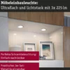 Paulmann 93123 LED Möbeleinbauleuchten 3er Set 4000K Chrom