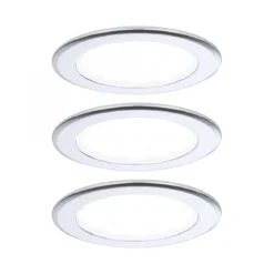 Paulmann 93123 LED Möbeleinbauleuchten 3er Set 4000K Chrom