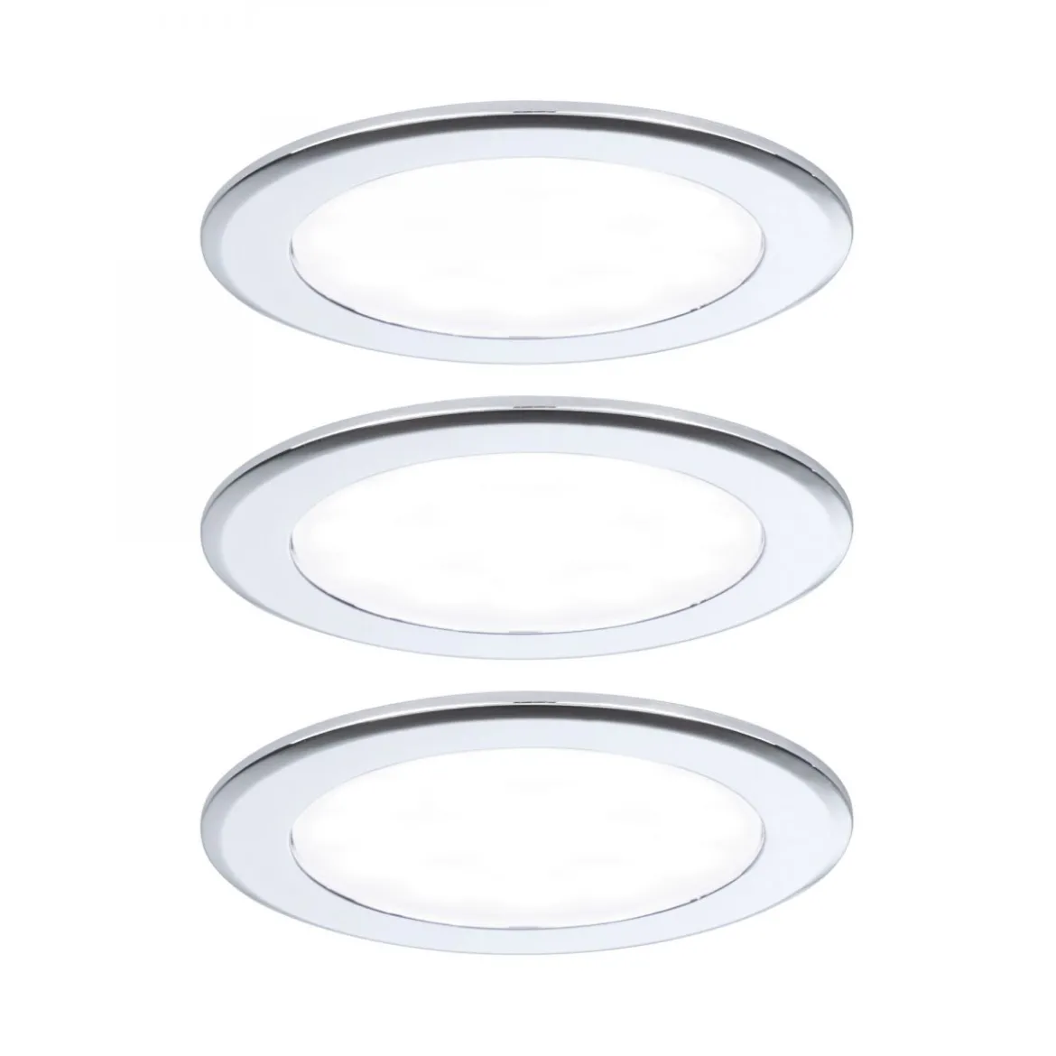 Paulmann 93123 LED Möbeleinbauleuchten 3er Set 4000K Chrom