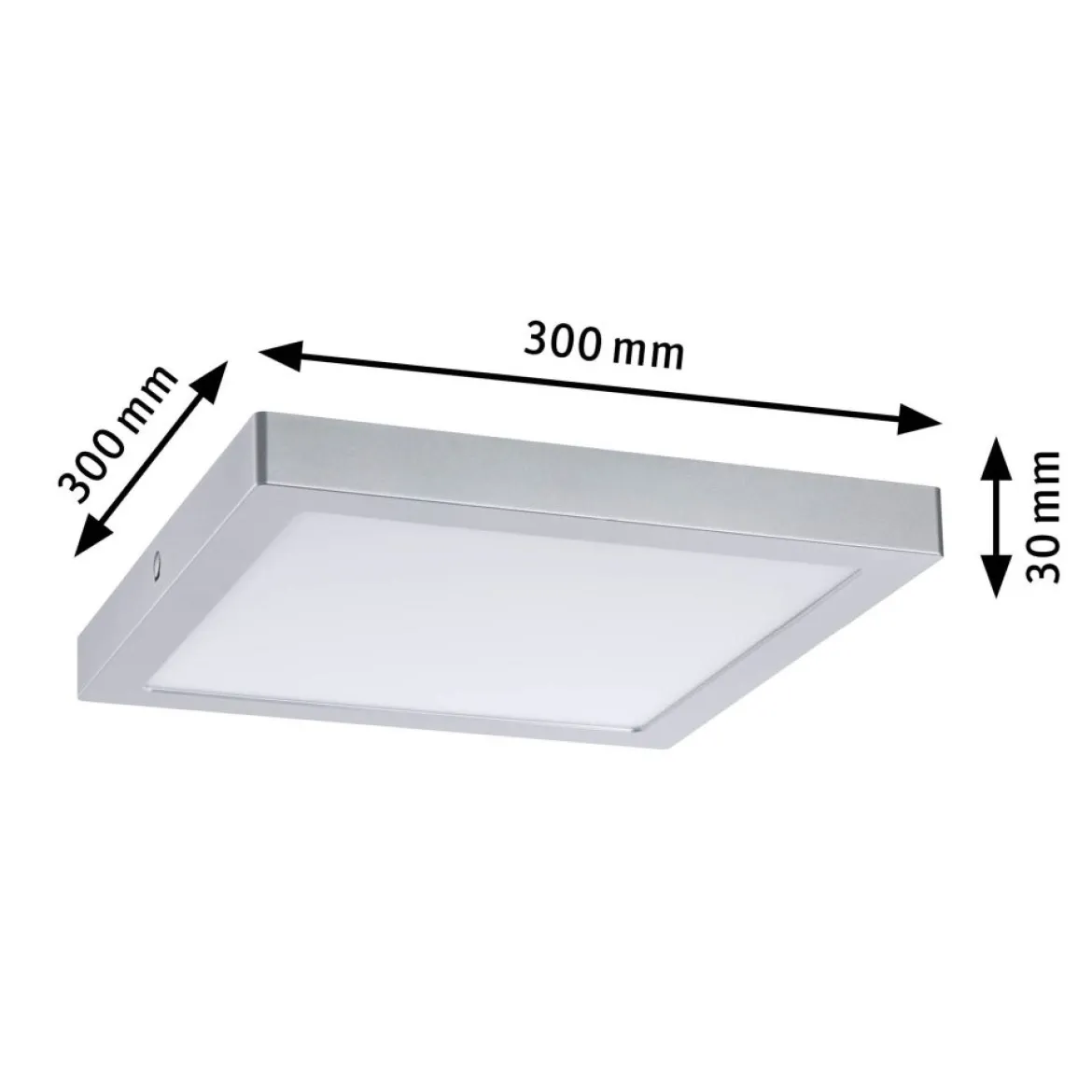 Paulmann 71024 LED Panel Abia eckig 300x300mm 4000K chrom matt