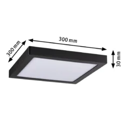 Paulmann 71026 LED Panel Abia eckig 300x300mm 4000K schwarz