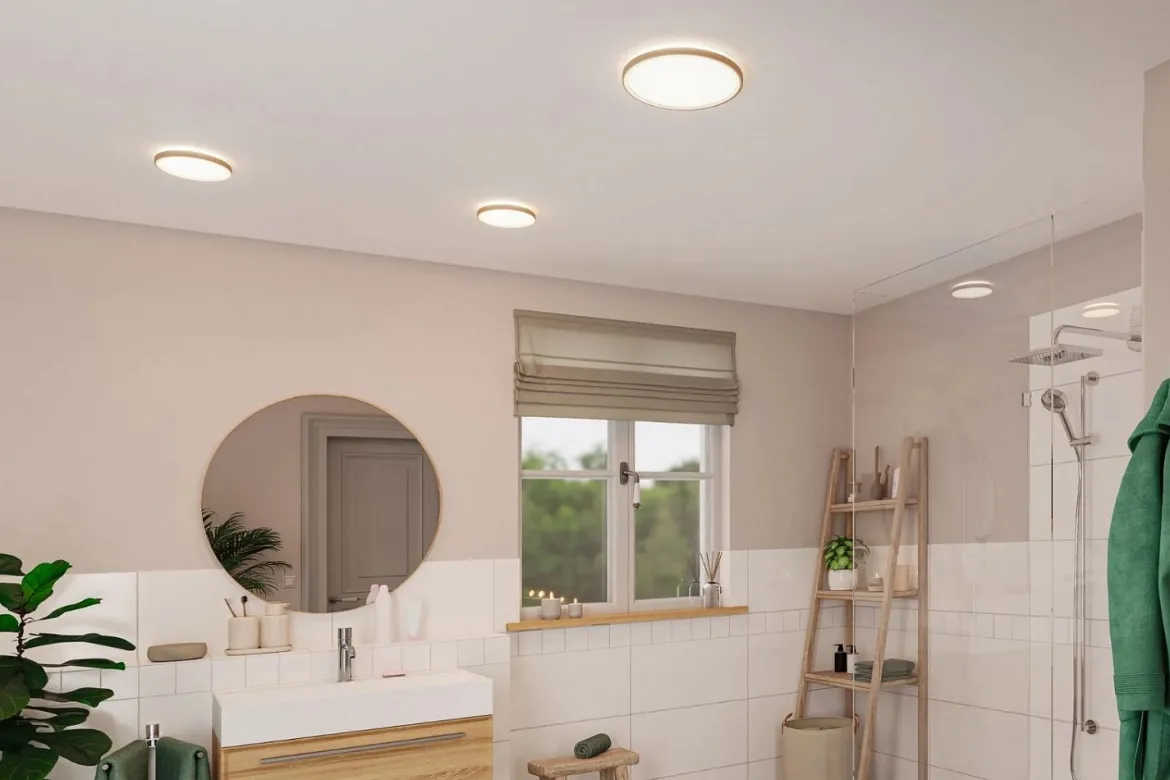 Paulmann 71032 LED Panel Atria Shine Backlight rund 4000K Holzoptik 190mm