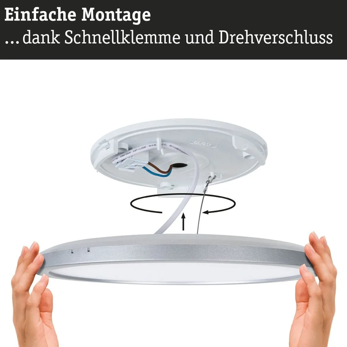 Paulmann 71185 LED Panel Atria Shine Backlight Bewegungsmelder 420mm 4000K IP44 Weiß