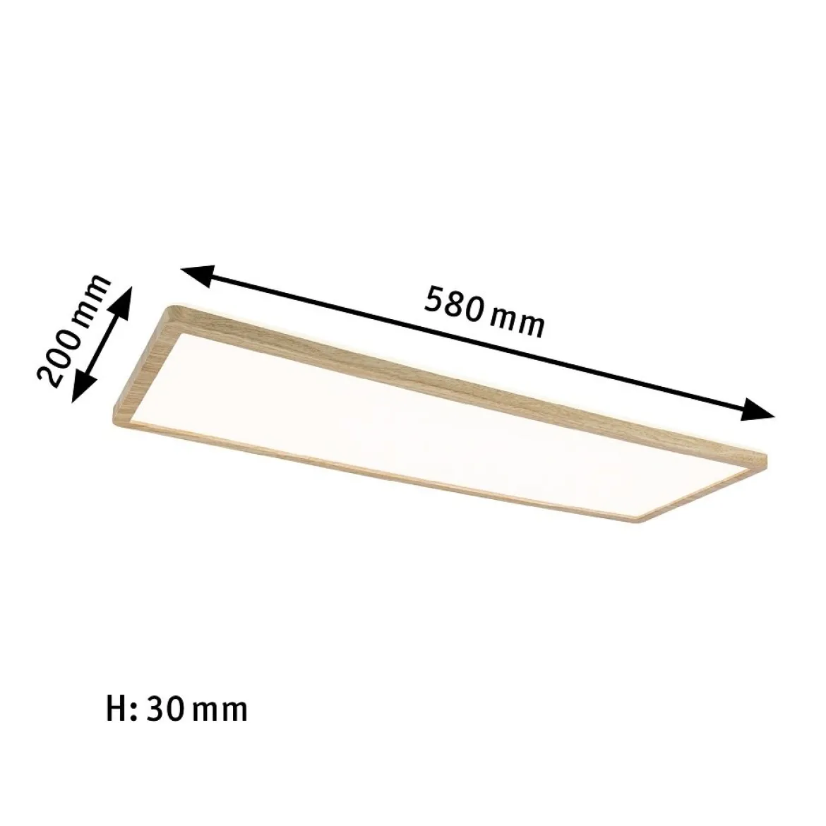 Paulmann 71031 LED Panel Atria Shine Backlight 580x220mm 3000K Holzoptik