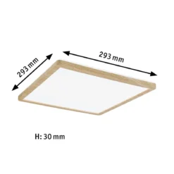 Paulmann 71035 LED Panel Atria Shine Backlight 293x293mm 4000K Holzoptik