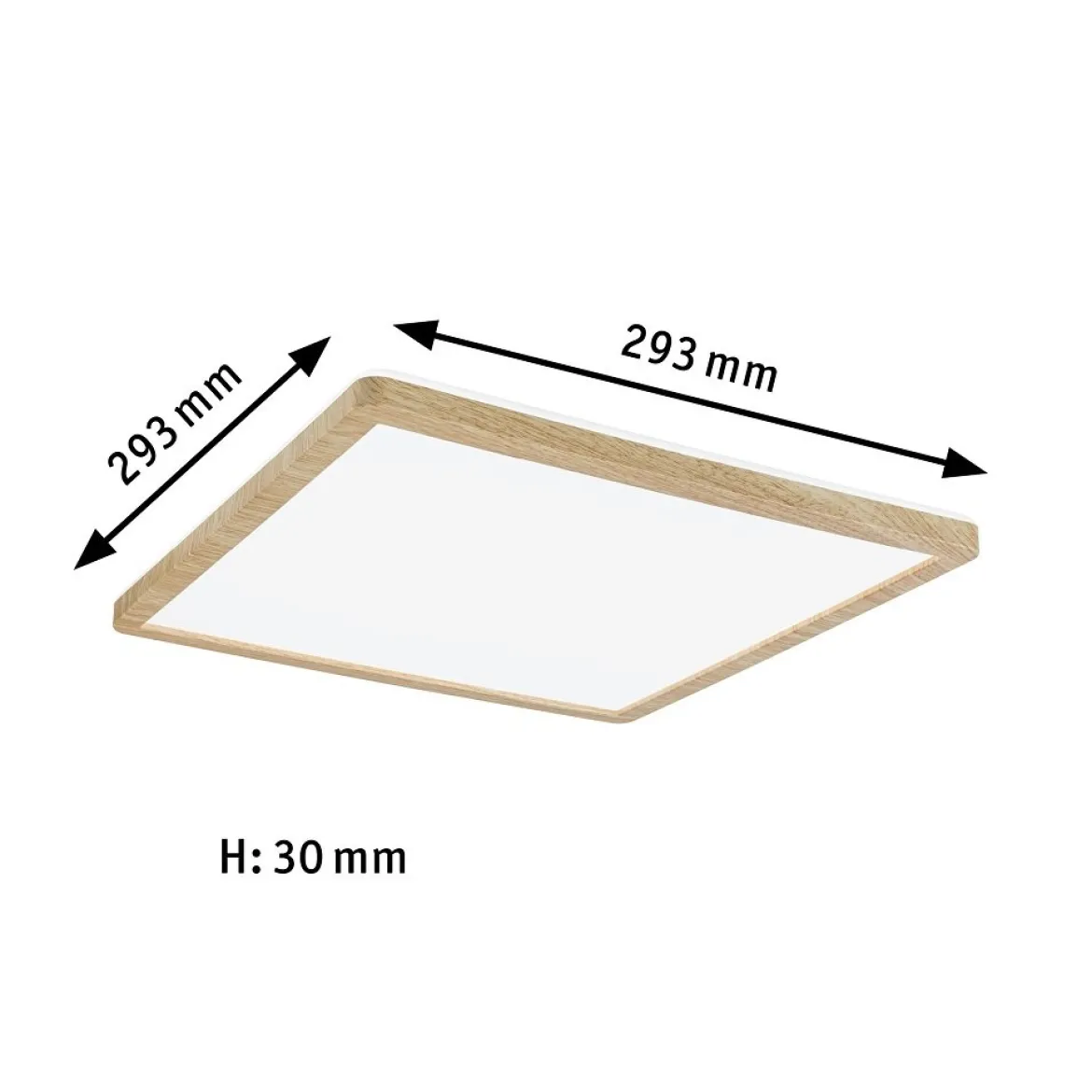Paulmann 71035 LED Panel Atria Shine Backlight 293x293mm 4000K Holzoptik