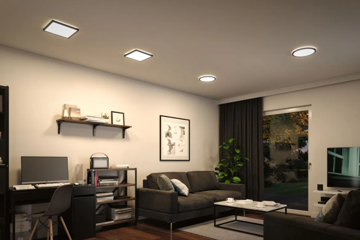Paulmann 71015 LED Panel Atria Shine 293x293mm 4000K Schwarz