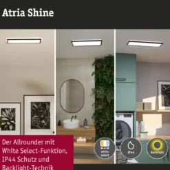 Paulmann 71313 LED Panel Atria Shine 560x200mm 3000-6500K Schwarz IP44