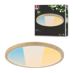 Paulmann 71277 LED Panel Atria Shine 298mm 3000-6500K Holzoptik IP44